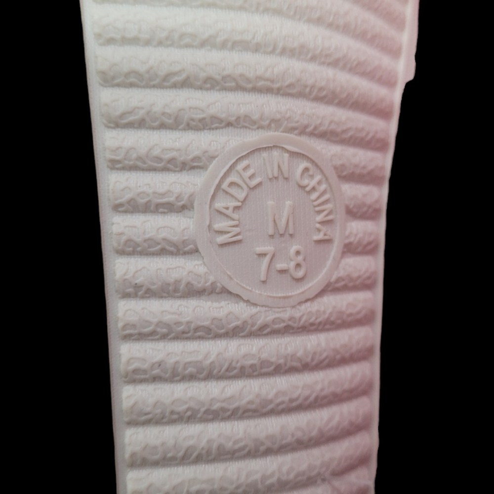 Morning Meadow White Faux Fur Slide Slippers - Picture 5 of 6
